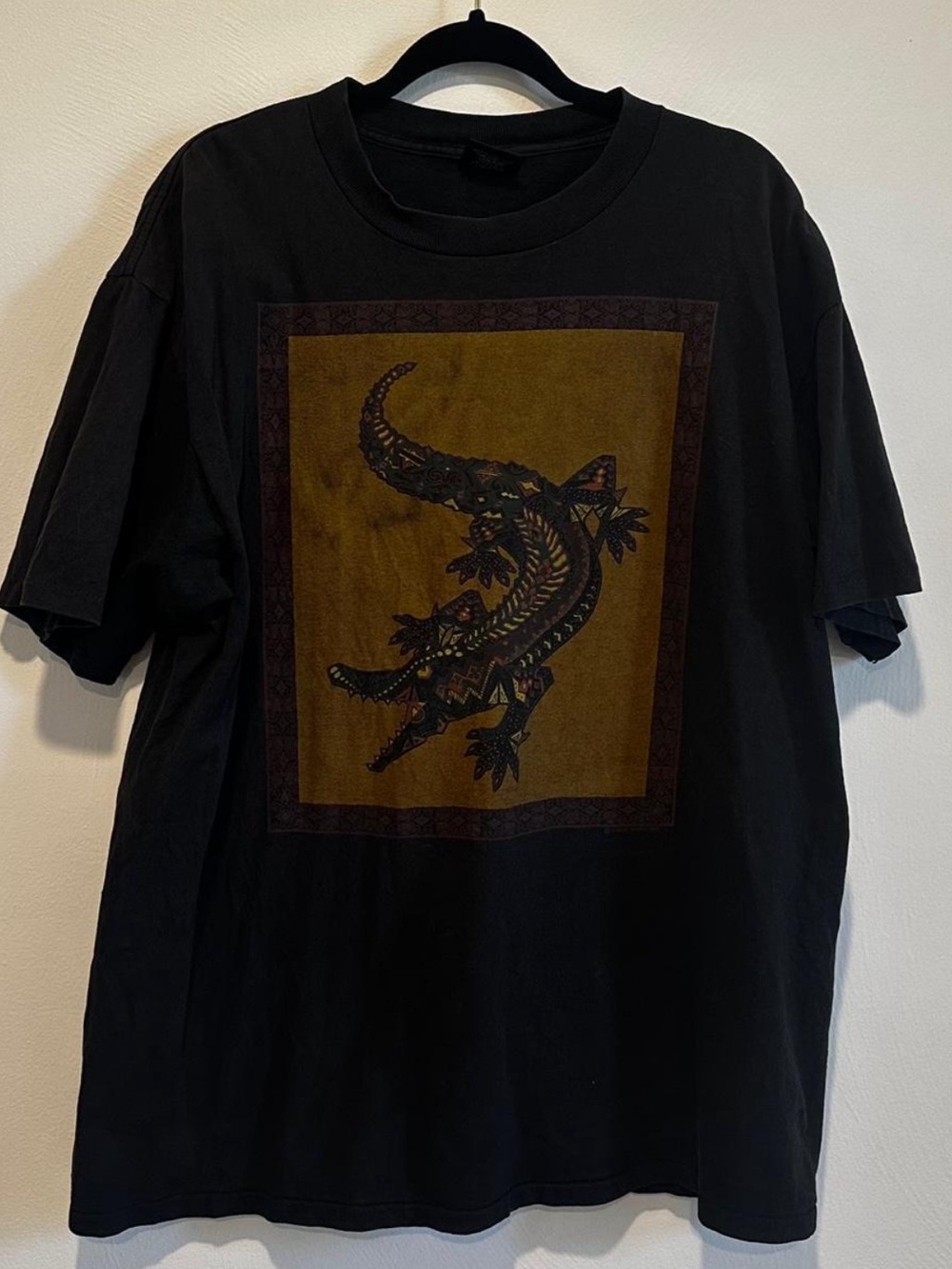 Black Reptile Graphic Tee oversized